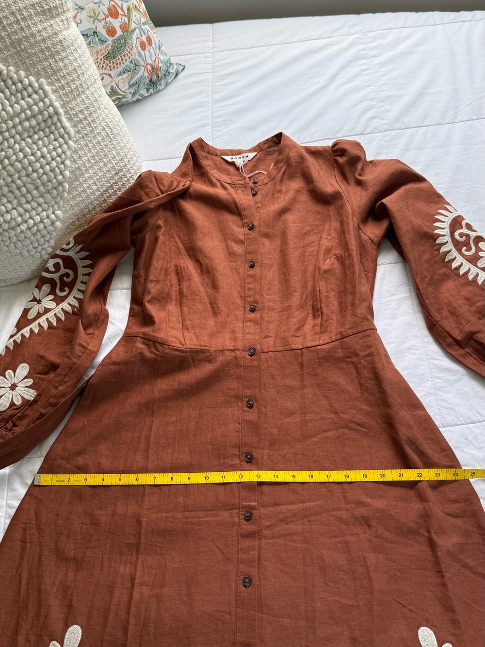 Boden Mae Linen Blend Shirt Dress - Picture 16 of 16